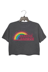 Reading Rainbow Book Lover Crop Top For Women