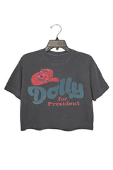 Dolly For President Crop Top For Women