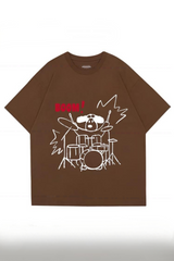 BOOM Creative Hand-Painted Rock Drum Dog Tee
