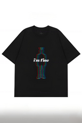 I'm Fine Colorful Characters Tee For Women