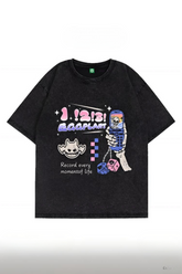 Selfie CartoonSkeleton Creative Funny Tee For Women