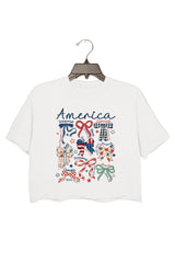 American Dream Bible Verse Crop Top For Women