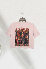 Vintage 90s Style Anakin Skywalker Crop Tee For Women