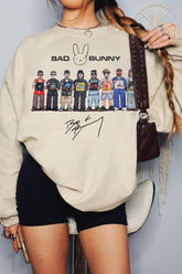 Bad Bunny DTMF Graphic Pullover Sweatshirt for Women