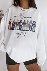 Bad Bunny DTMF Graphic Pullover Sweatshirt for Women