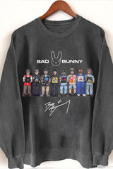 Bad Bunny DTMF Graphic Pullover Sweatshirt for Women