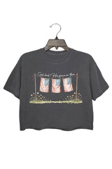 God Shed Grace on Thee Cropped Top for Women