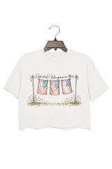 God Shed Grace on Thee Cropped Top for Women