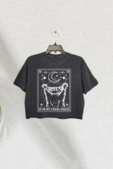 In My Feral Era Cropped Tee with Raccoon for Women