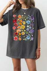 LGBTQ Pride Blossom Flowers Tee For Women
