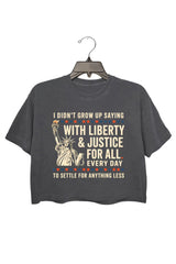 Liberty & Justice For All Human Rights Crop Top For Women