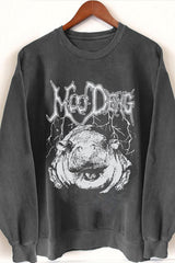 Metalcore Style Moo Deng Sweatshirt for Women
