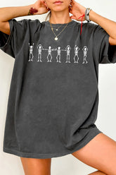 Sassy Skeleton Dance Squad Tee For Women