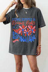 Stars Stripes And Women's Rights Teacher Two Sided Tee For Women