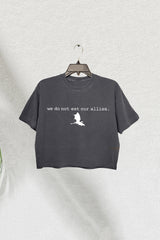 We Do Not Eat Our Allies Crop Tee for Women Fourth Wing Dragon Basgiath War College