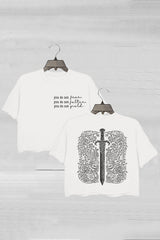 You Do Not Yield You Do Not Falter Thrones Of The Glass Crop Tee For Women