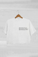 You Do Not Yield You Do Not Falter Thrones Of The Glass Crop Tee For Women