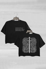 You Do Not Yield You Do Not Falter Thrones Of The Glass Crop Tee For Women