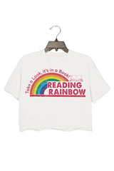 Reading Rainbow Book Lover Crop Top For Women