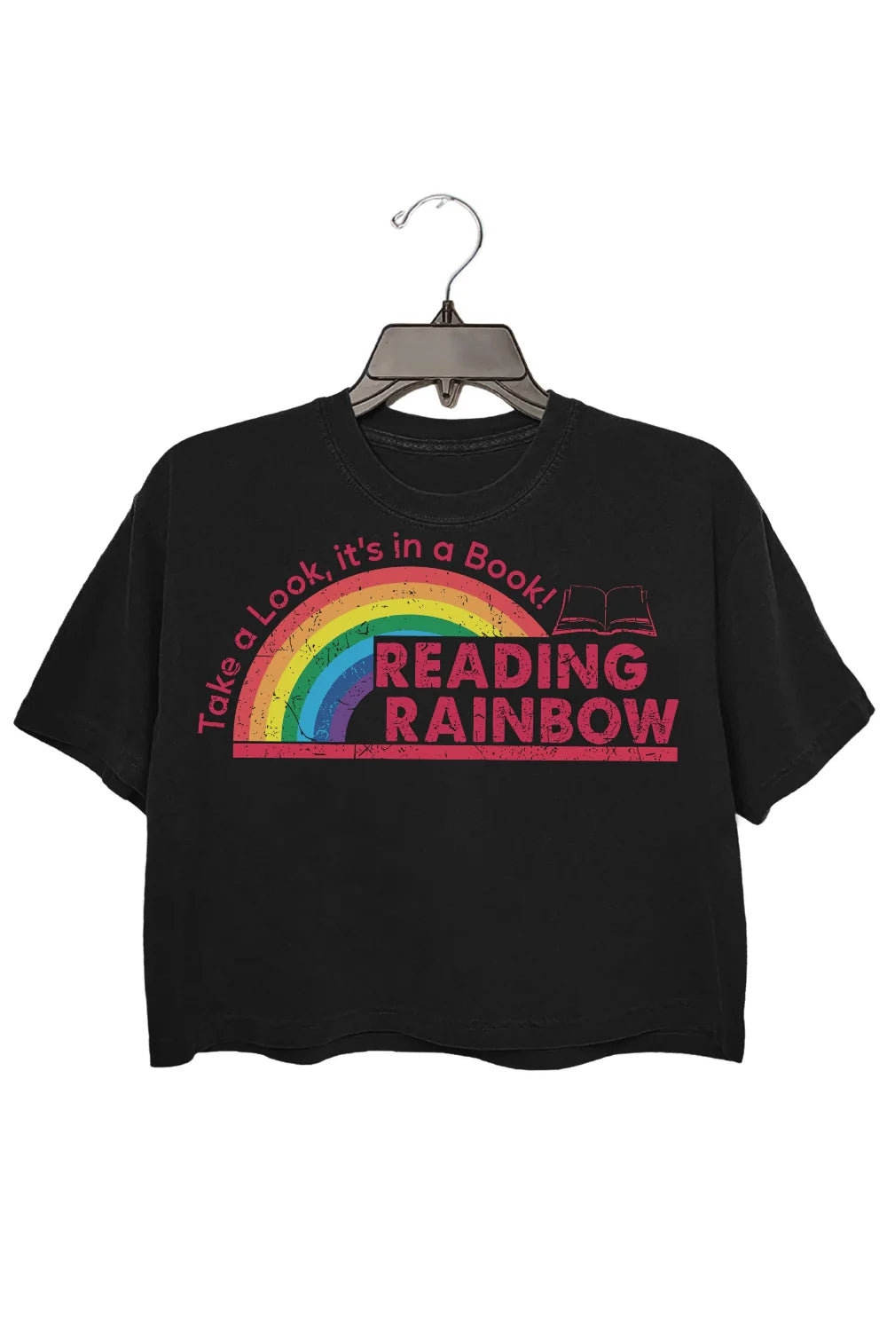 Reading Rainbow Book Lover Crop Top For Women