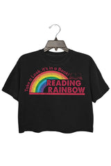 Reading Rainbow Book Lover Crop Top For Women