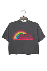 Reading Rainbow Book Lover Crop Top For Women