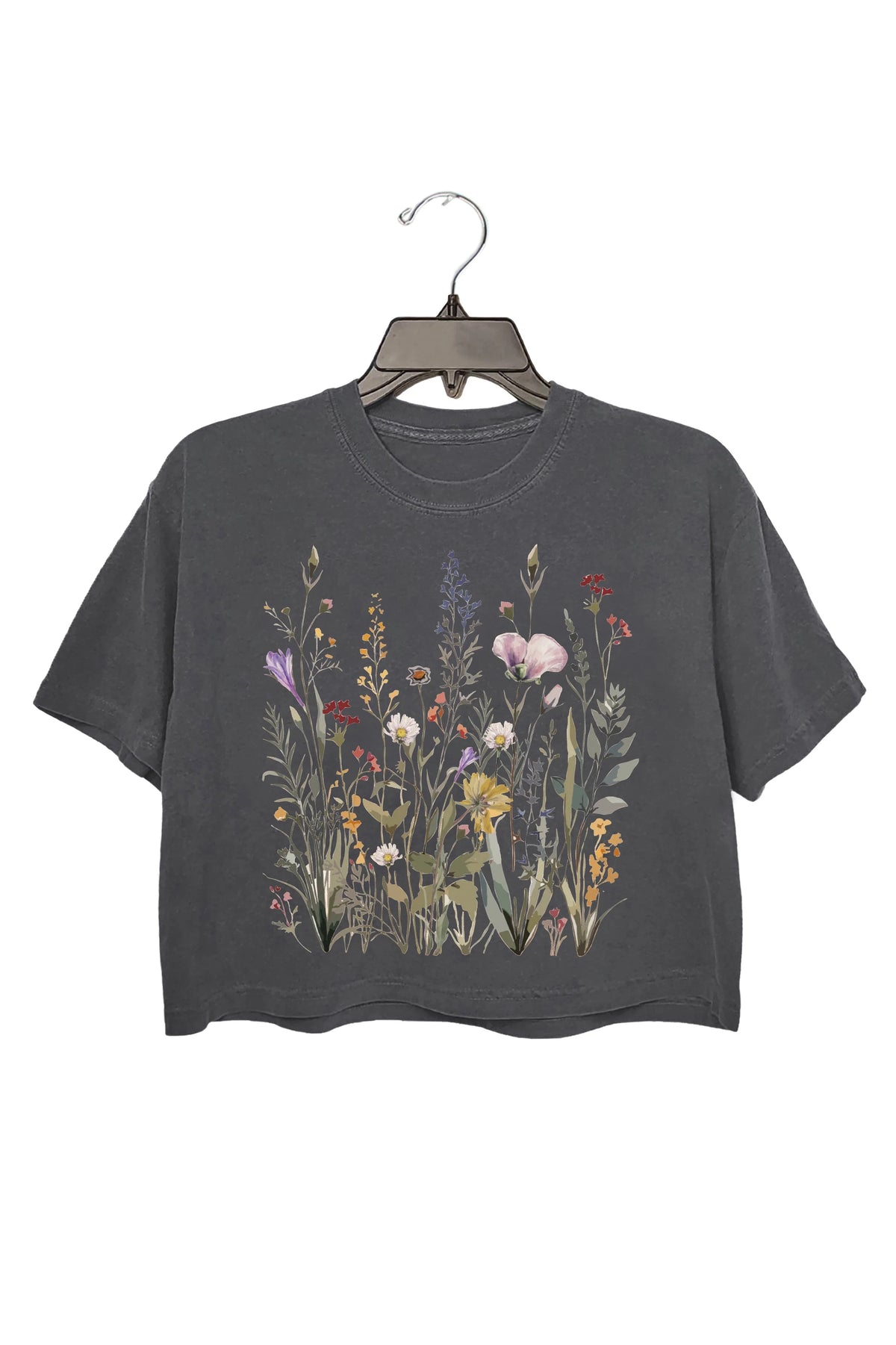 Pastel Floral Nature,Garden Lover Crop Top For Women