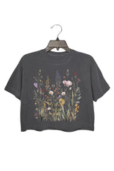 Pastel Floral Nature,Garden Lover Crop Top For Women