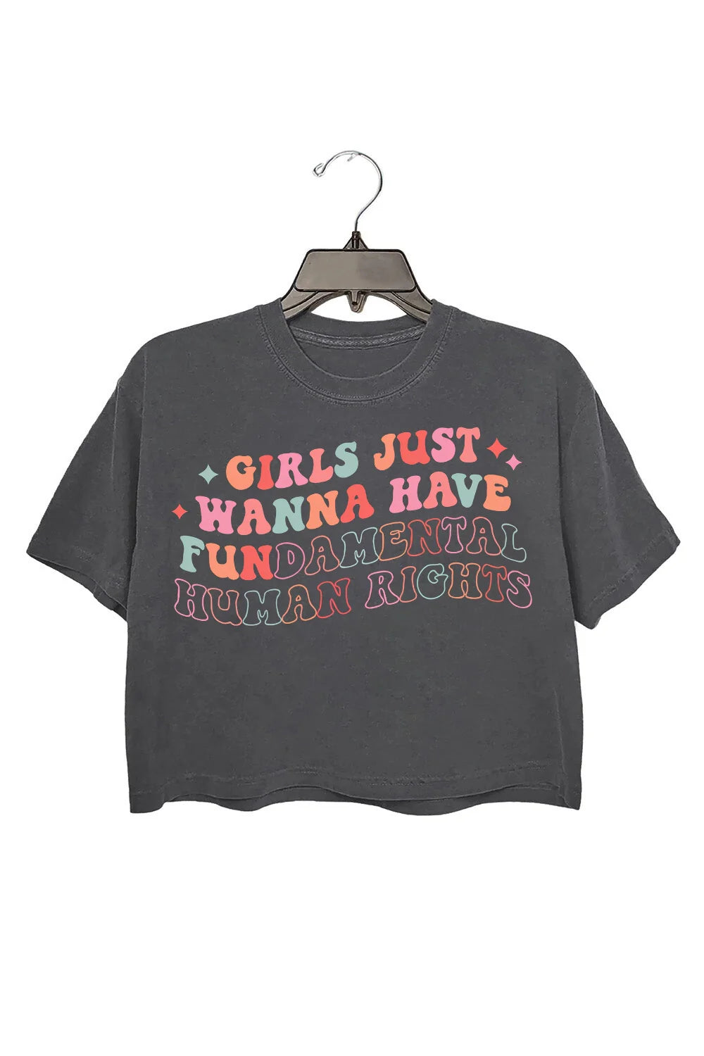 Girls Just Wanna Have Fundamental Human Rights Crop Tee