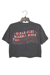 Girls Just Wanna Have Fundamental Human Rights Crop Tee