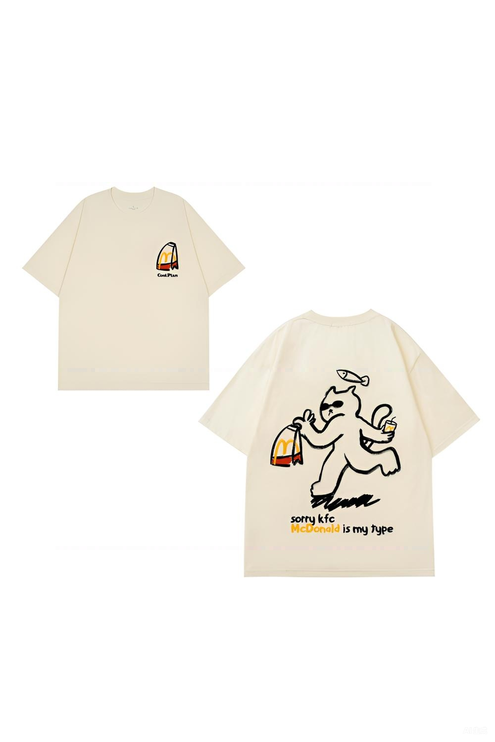 Kittens Love Fish Fun McDonald's Tee