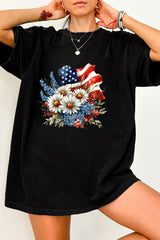 Flower National Flag Teacher Tee For Women