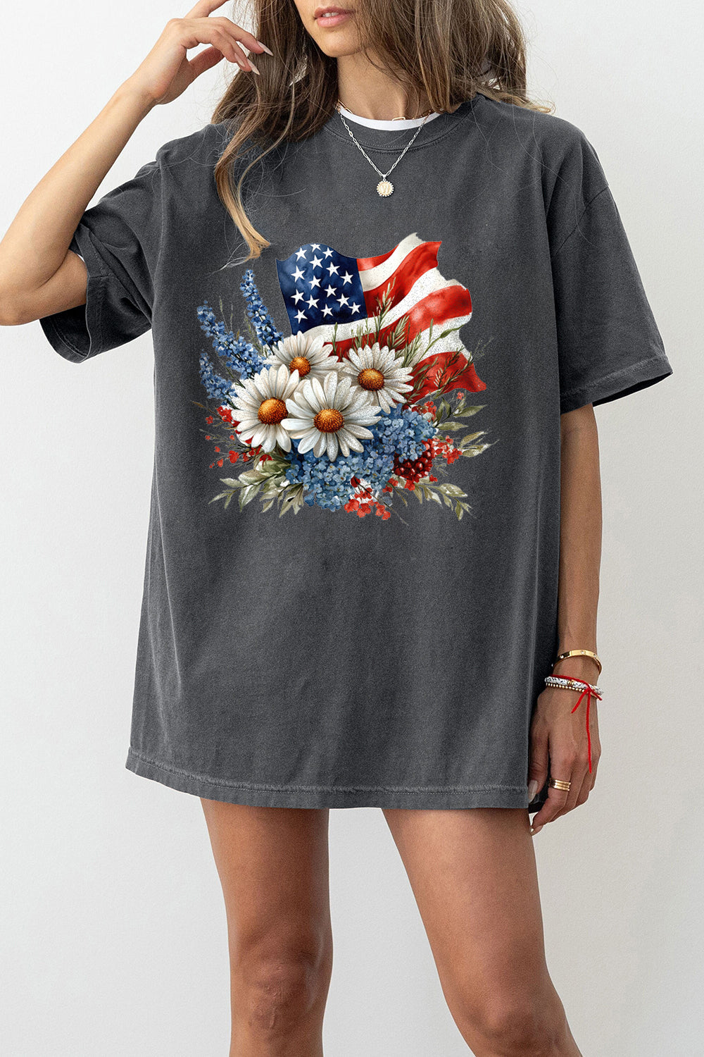 Flower National Flag Teacher Tee For Women