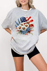 Flower National Flag Teacher Tee For Women