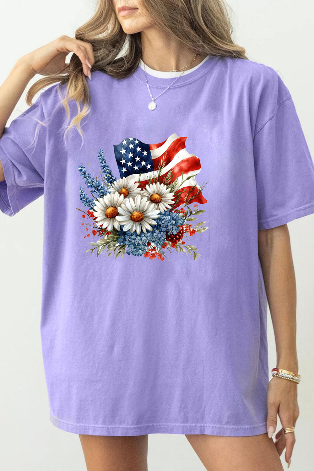 Flower National Flag Teacher Tee For Women