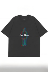 I'm Fine Colorful Characters Tee For Women
