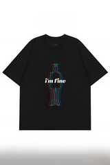 I'm Fine Colorful Characters Tee For Women