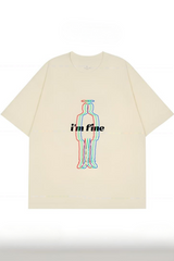 I'm Fine Colorful Characters Tee For Women