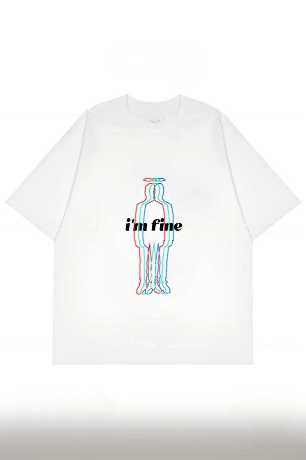 I'm Fine Colorful Characters Tee For Women