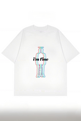 I'm Fine Colorful Characters Tee For Women
