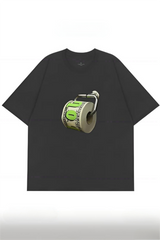Dollar Roll Paper Fun Creative Print Tee