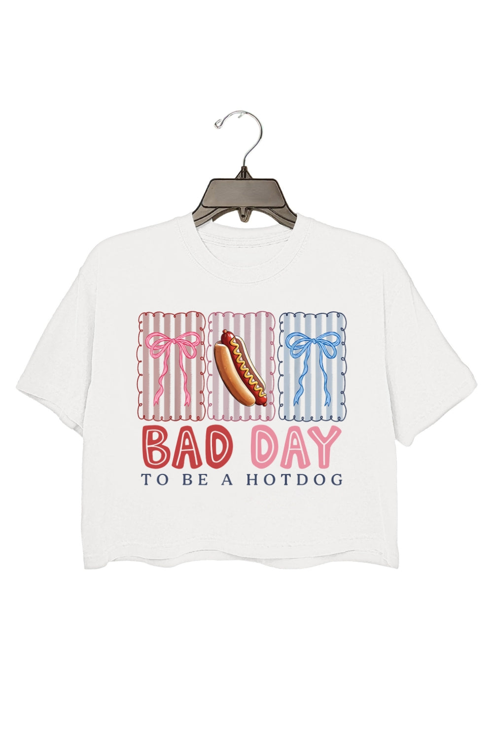Bad Day For A Hotdog 4th Of July Crop Top For Women