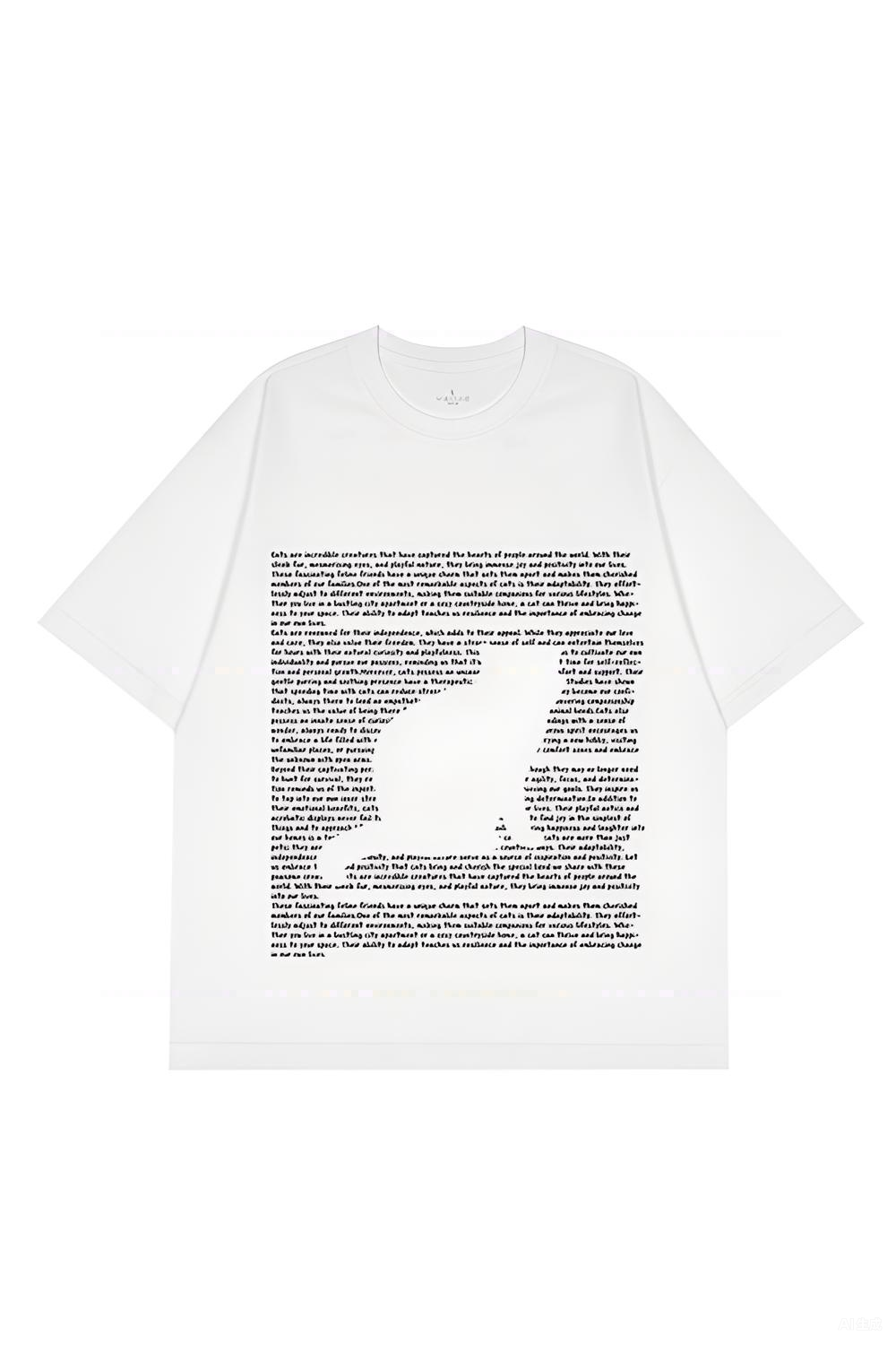 Cat And Puppy Creative Text Surround Tee