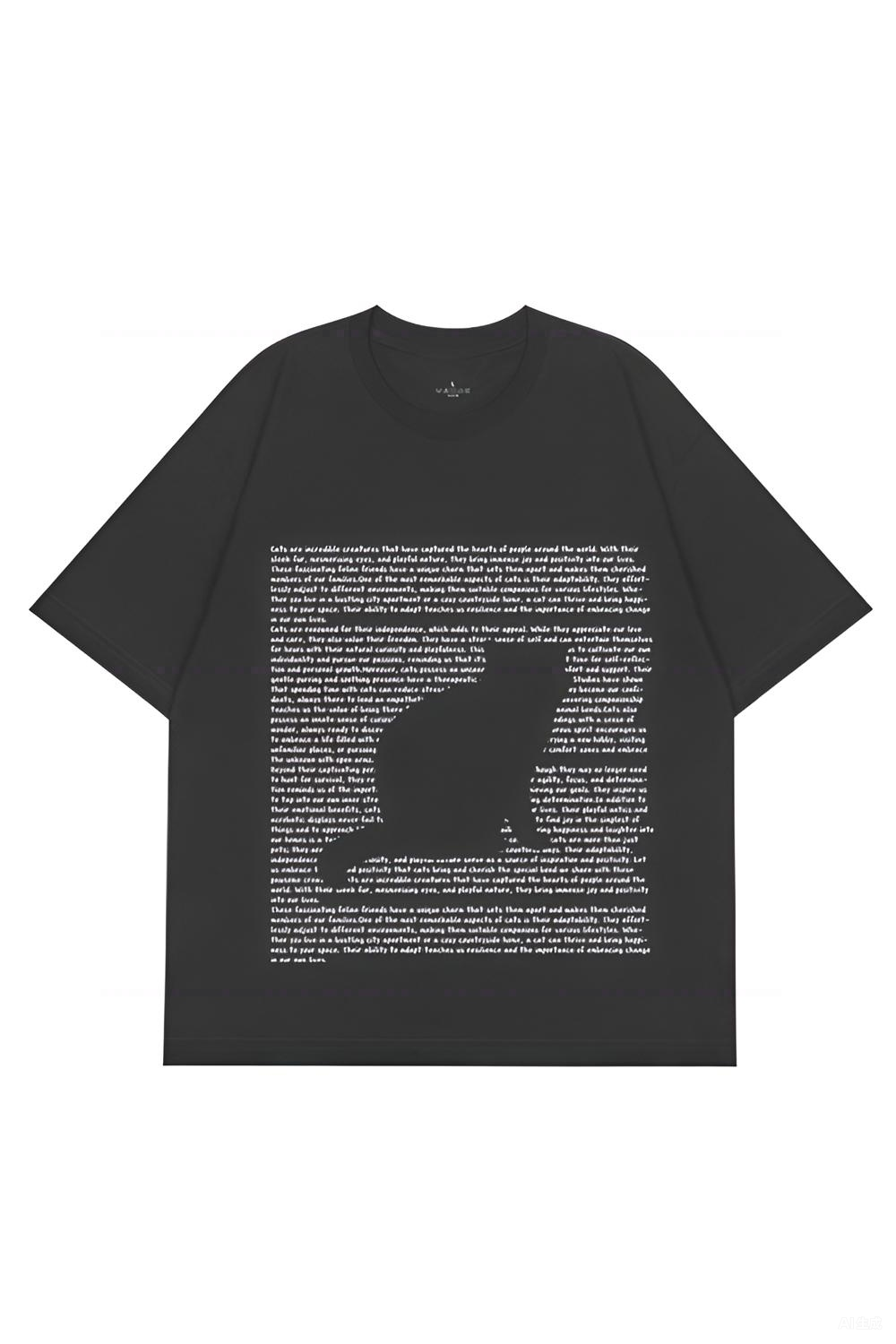 Cat And Puppy Creative Text Surround Tee
