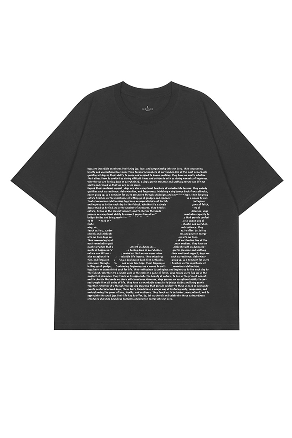 Cat And Puppy Creative Text Surround Tee