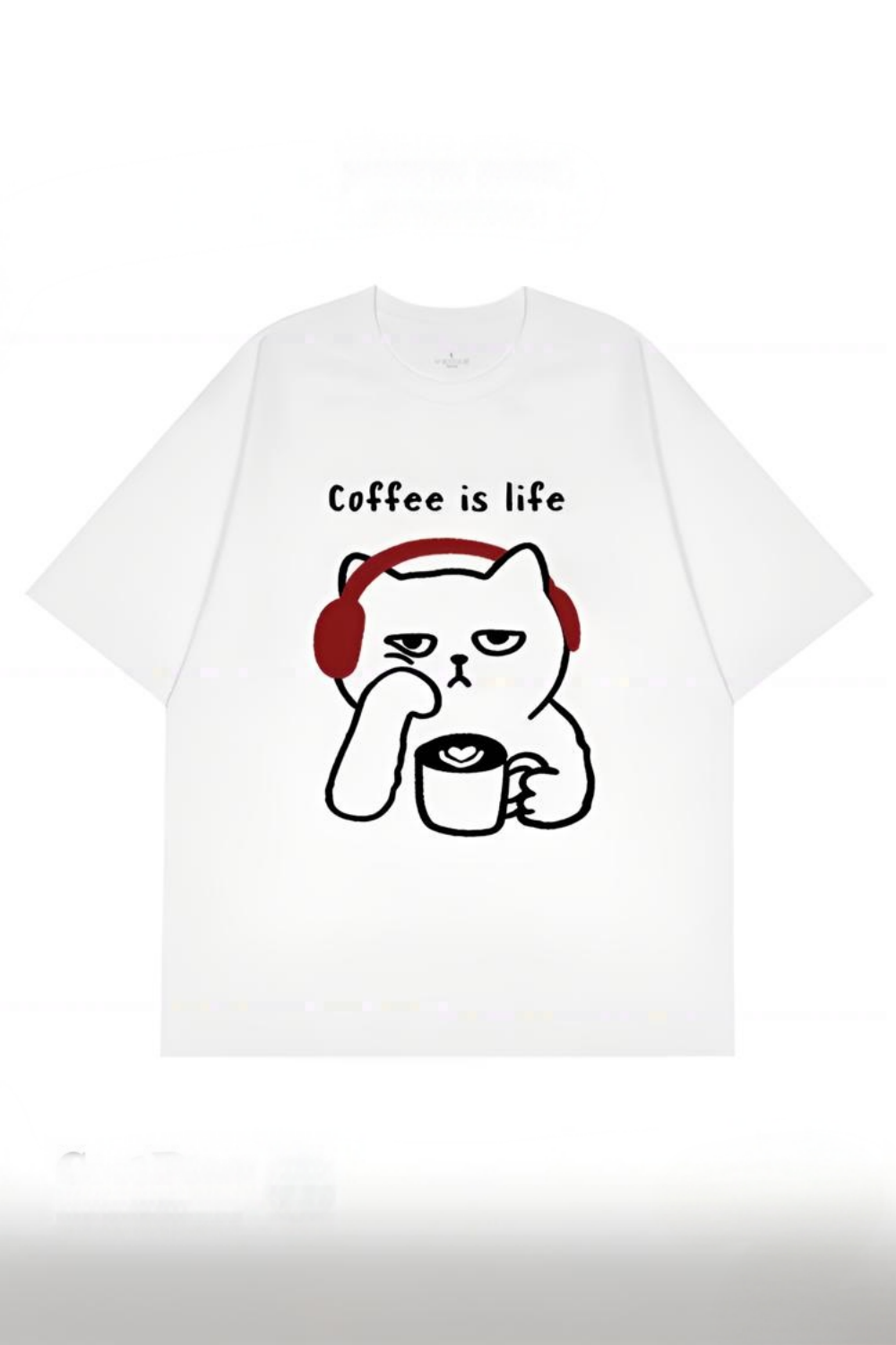 Coffee Is Life Comfortable Kitten Tee