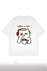 Coffee Is Life Comfortable Kitten Tee
