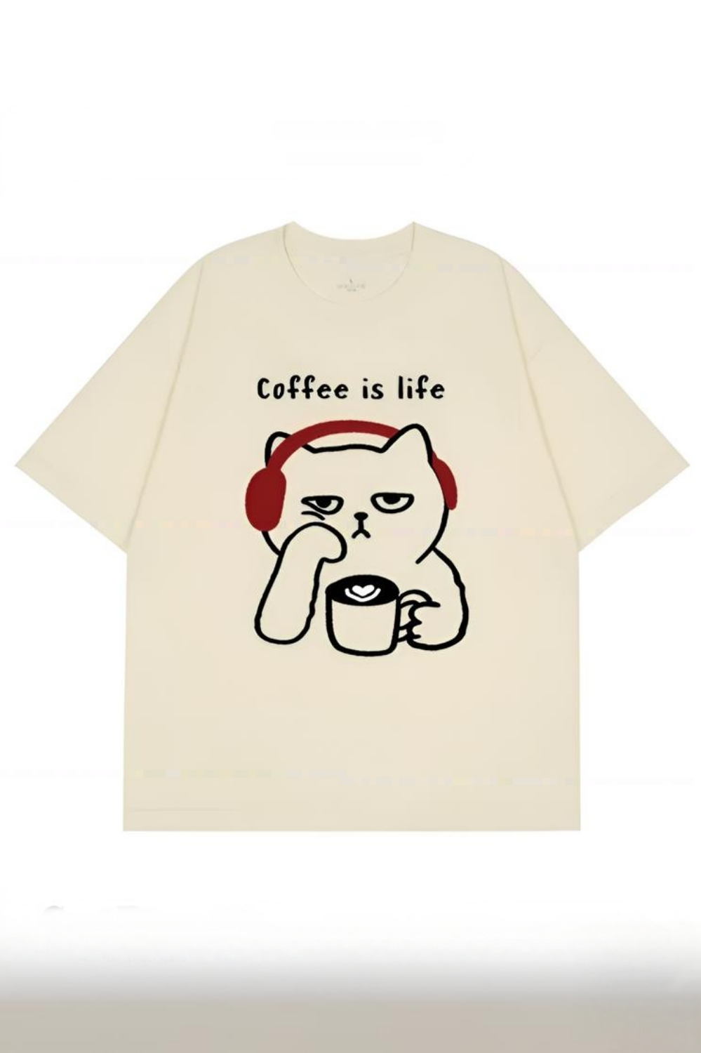 Coffee Is Life Comfortable Kitten Tee