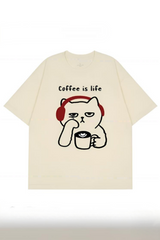 Coffee Is Life Comfortable Kitten Tee