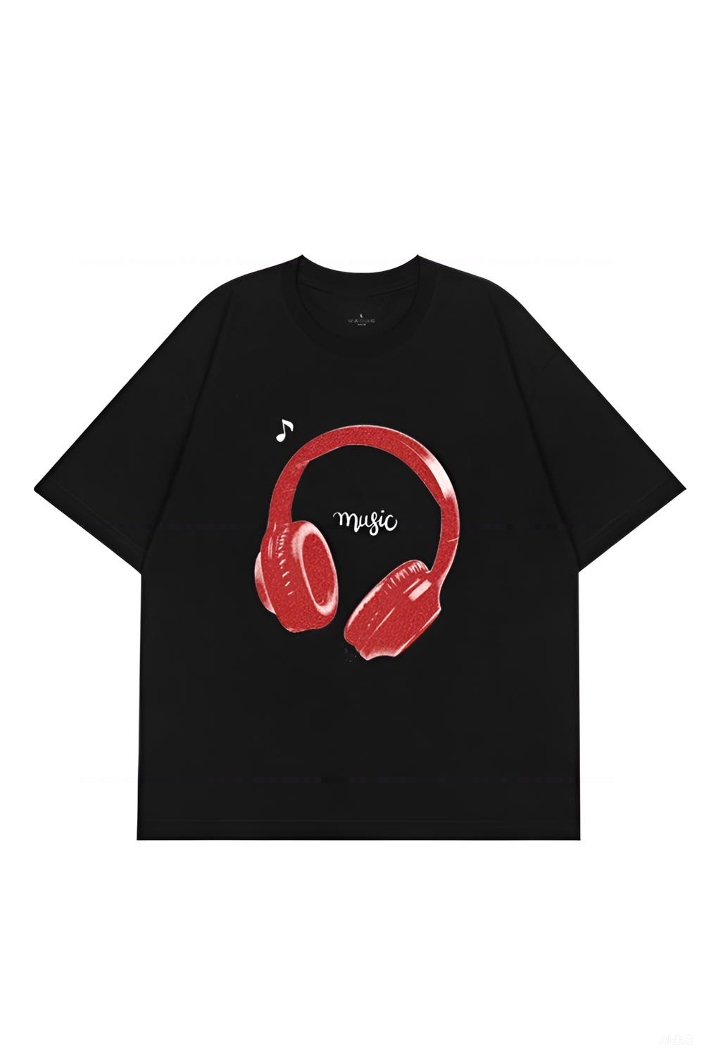 Earphone Let's Listen To Music Tee